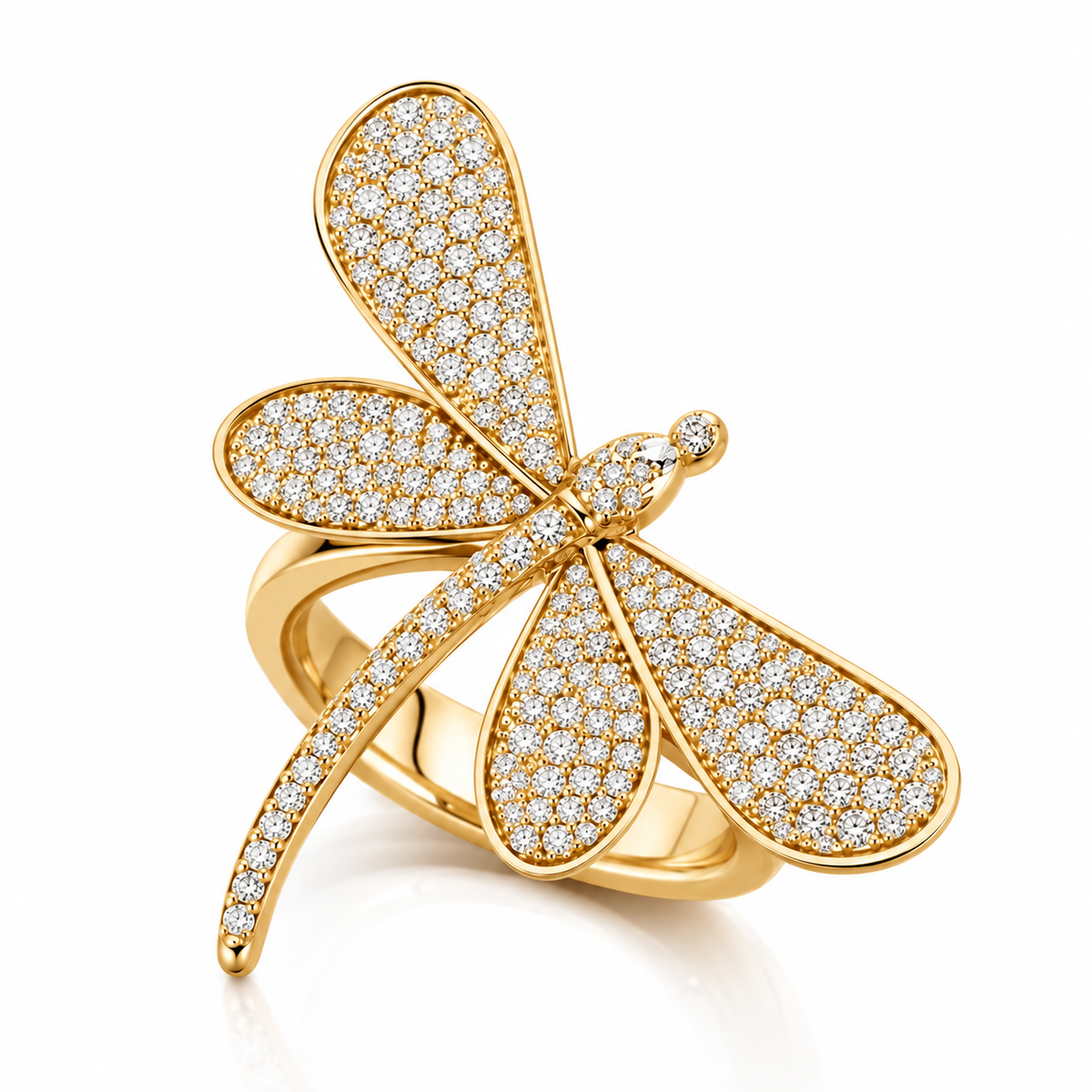 Lucky Dragon Diamond Ring - 18K Gold