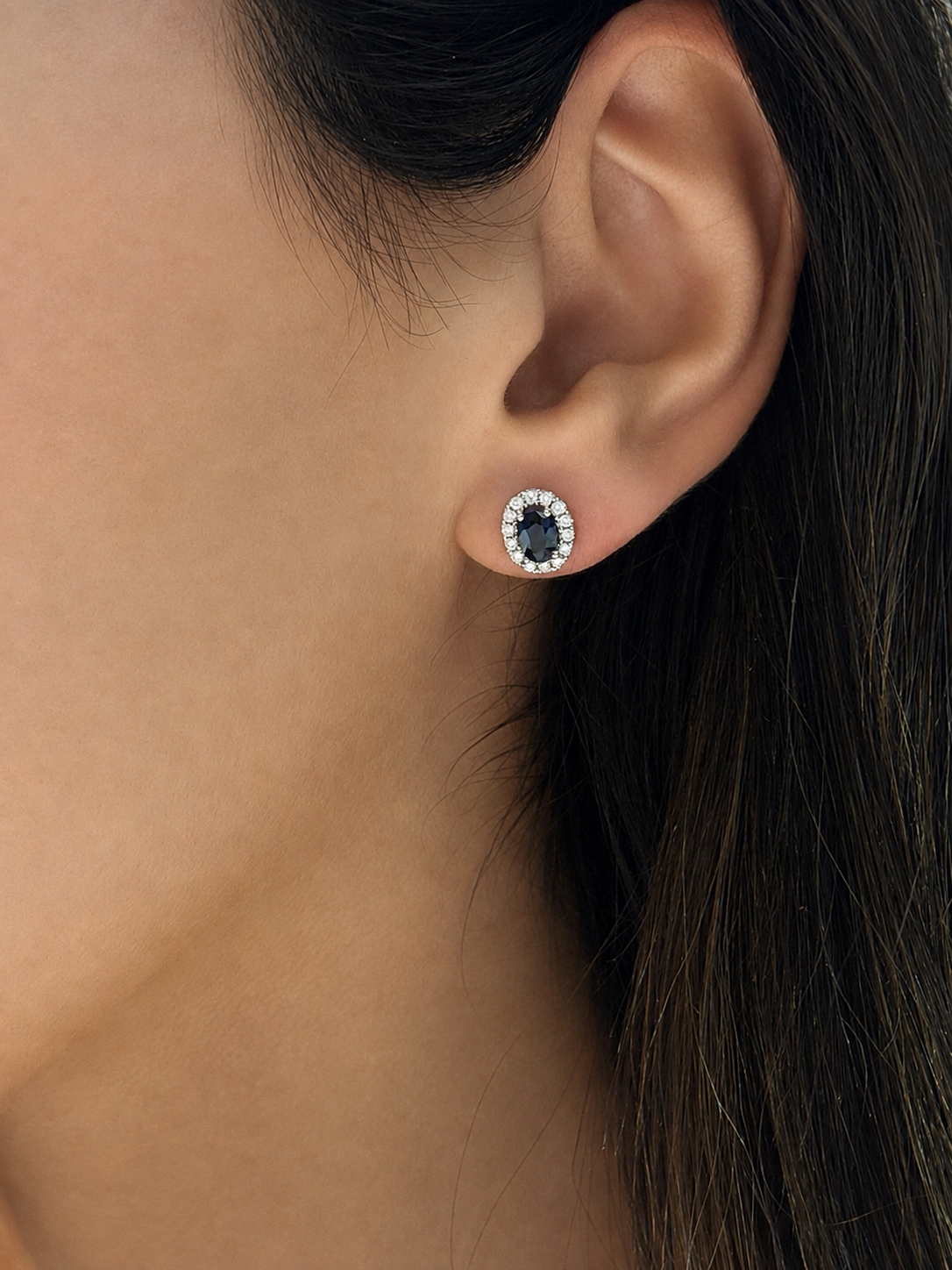 Oval Sapphire Studs
