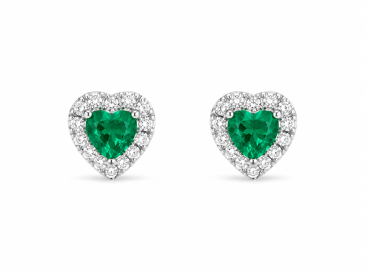 Emerald Heart Stud