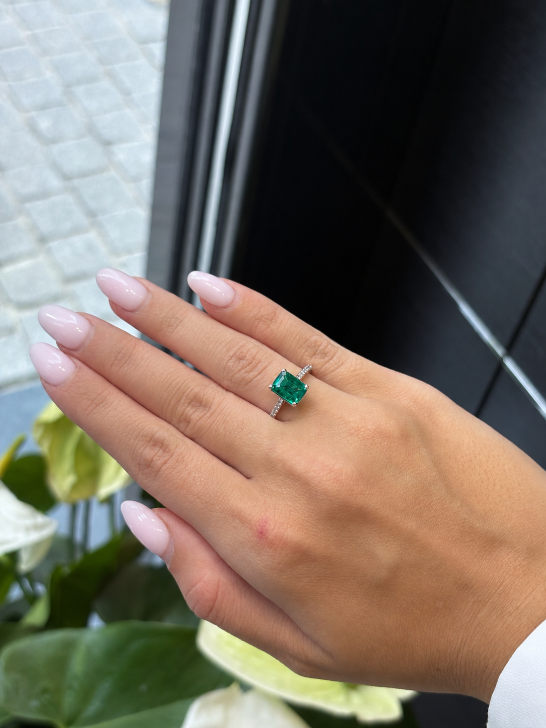 Emerald Solitaire Ring