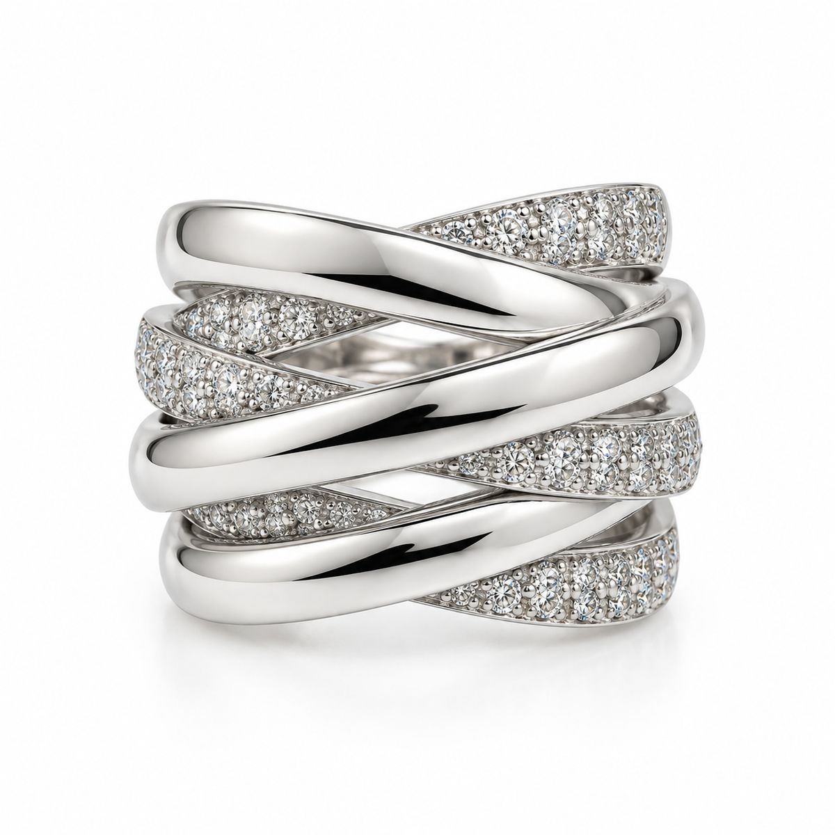 Entwined Diamond Ring