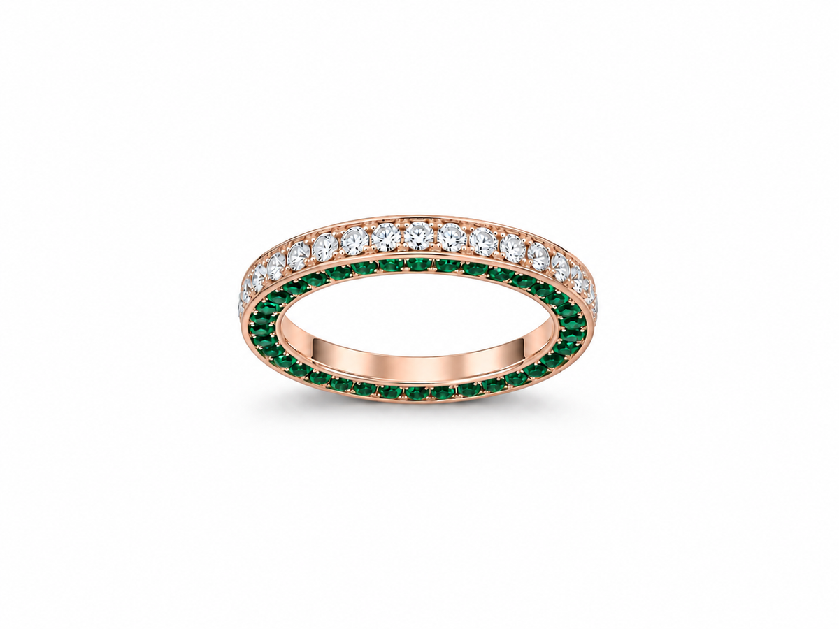 Diamond & Emerald Eternity Ring