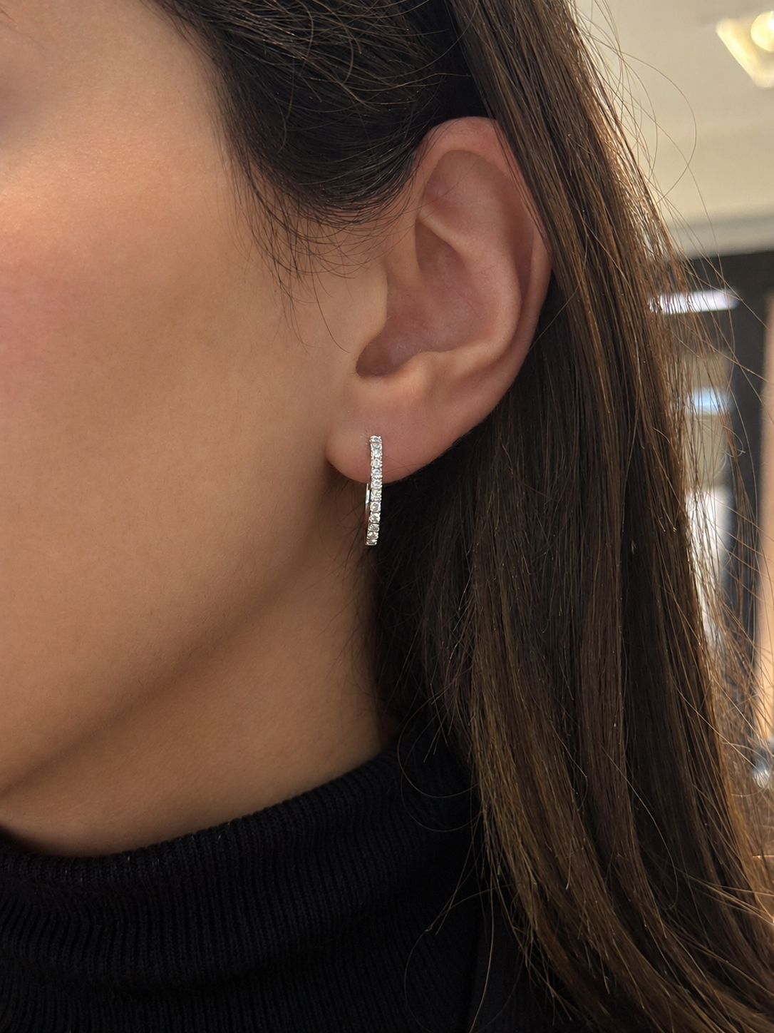Oval Shape Hoops - 0.50ct
