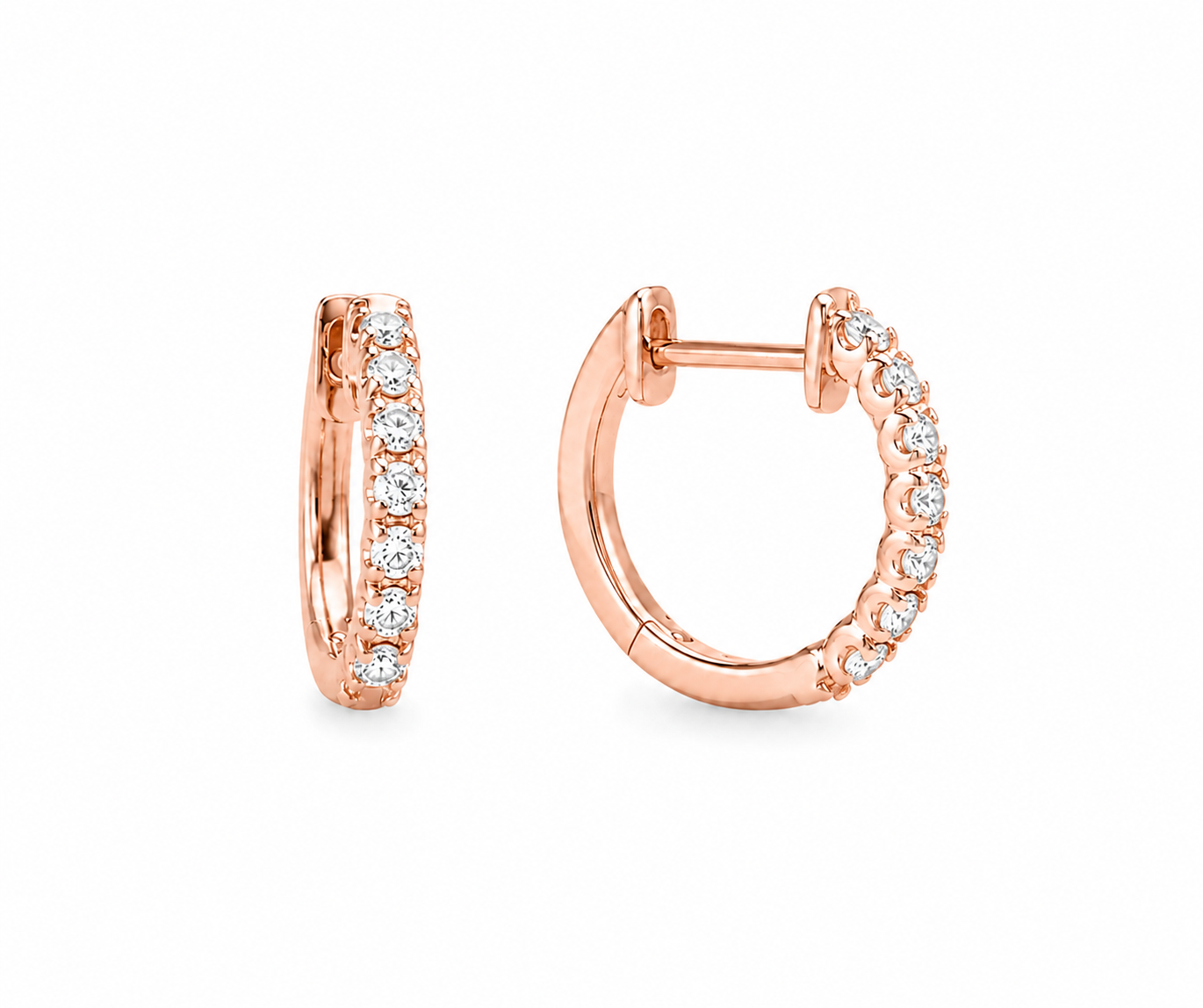 Classic Diamond Hoops