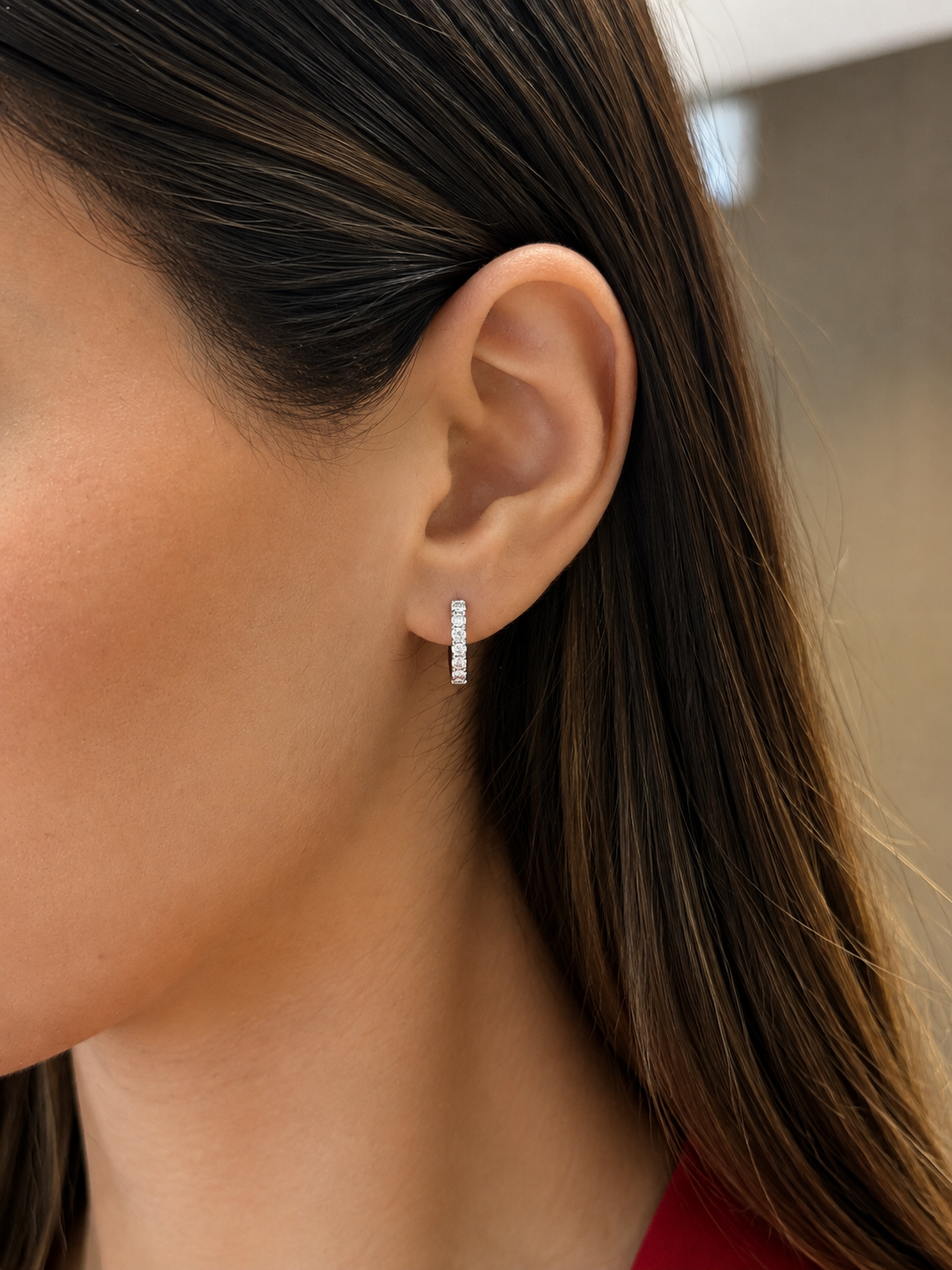 Classic Diamond Hoops