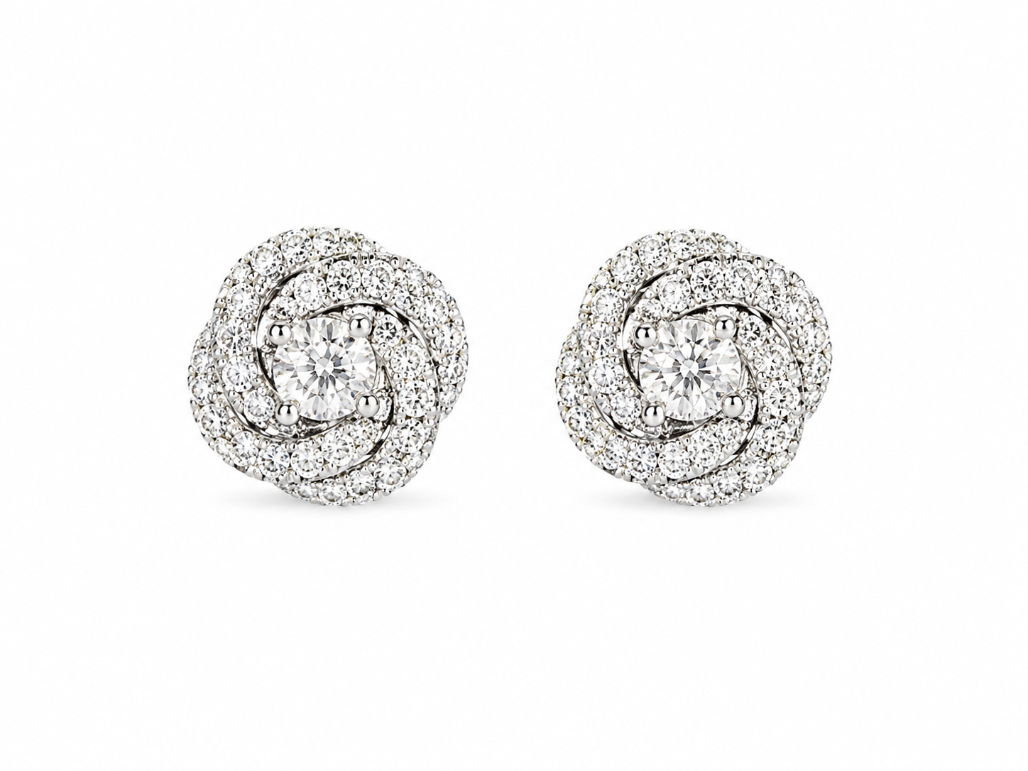 Flower diamonds stud