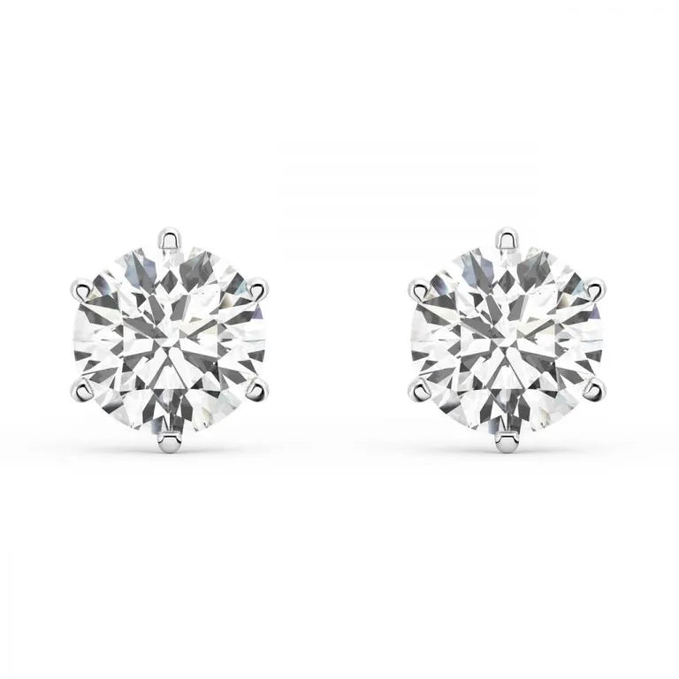 The Classic 0.40ct Solitaire Diamond Stud Earrings - Six-Prong Setting, 18K Gold
