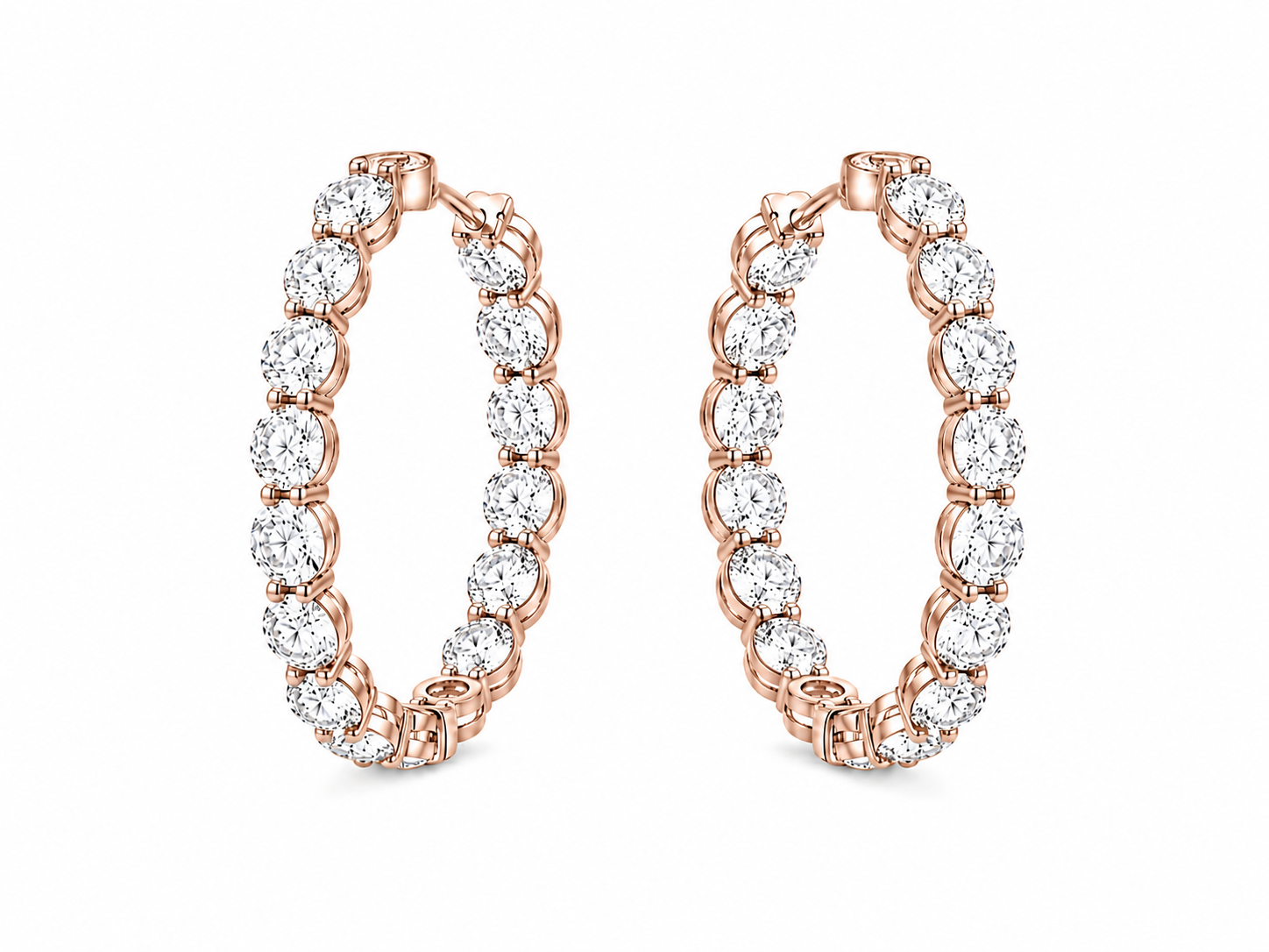 Inside out Diamond Hoops