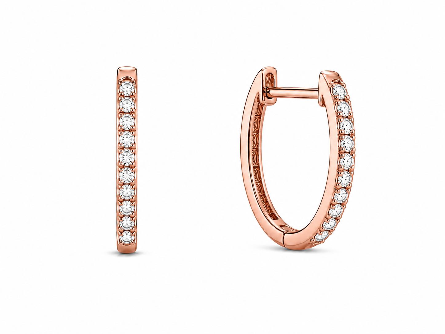Classic Pavé Diamonds Hoops