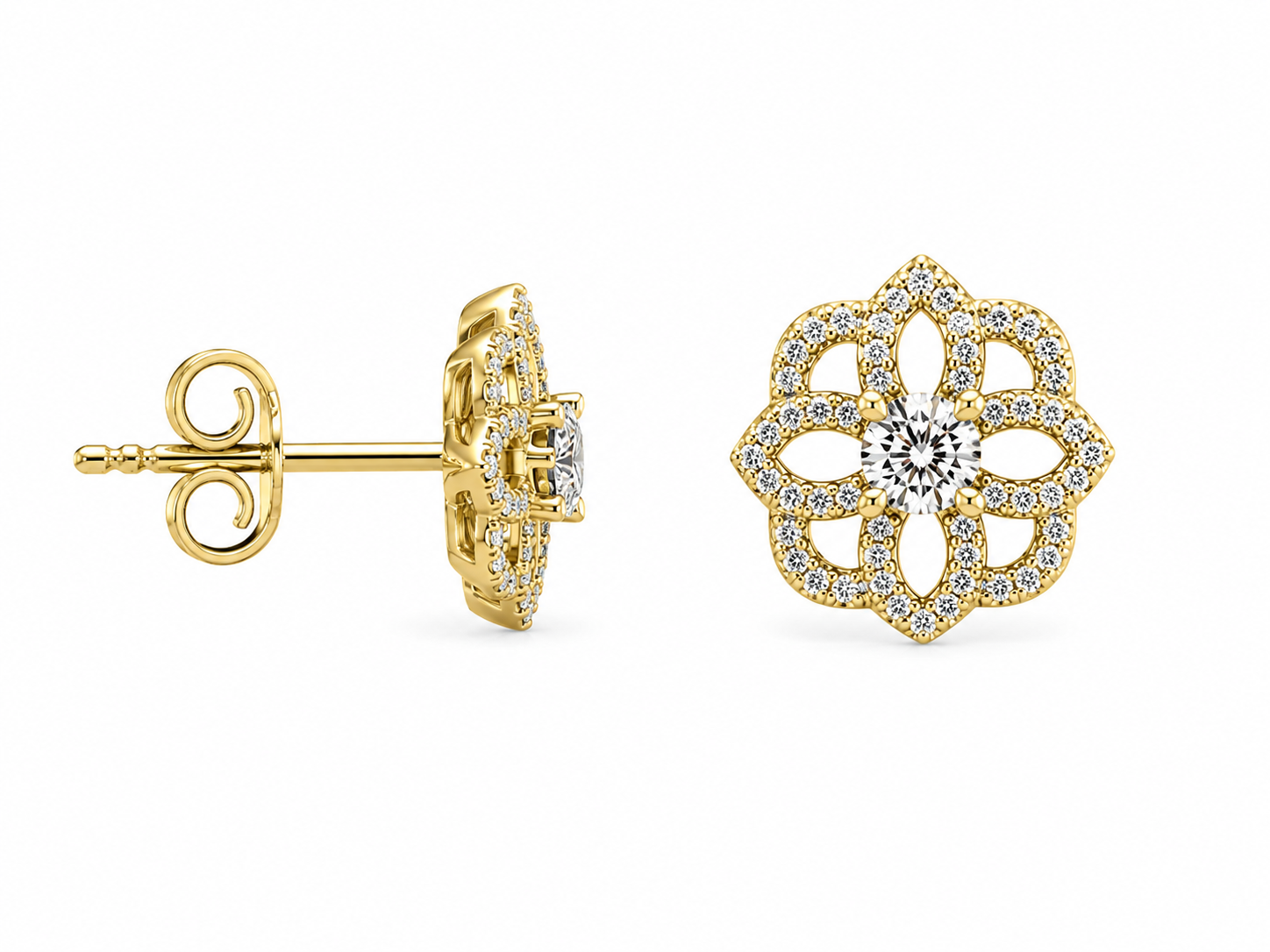 Flower Diamonds Stud
