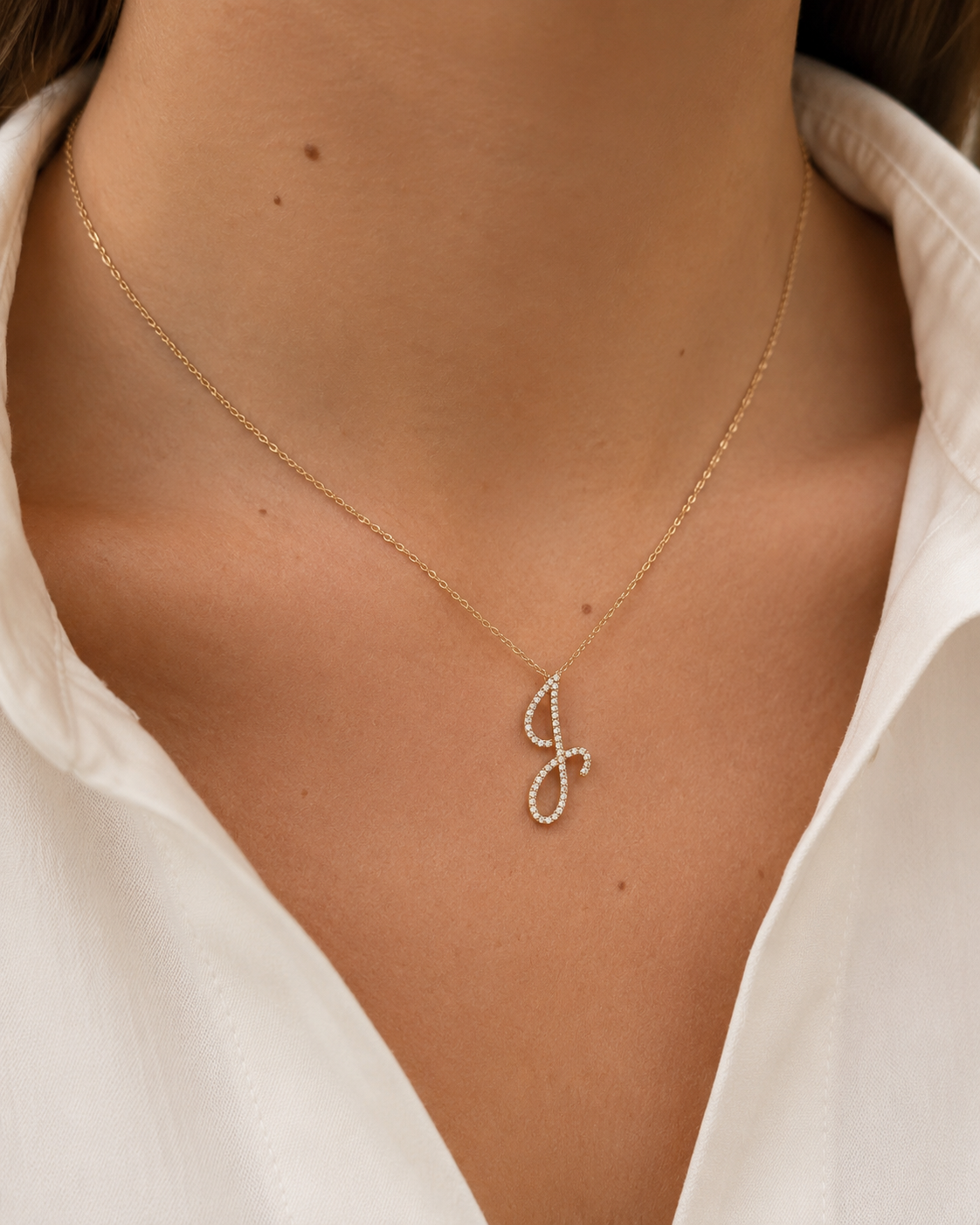 Script Initial Necklace