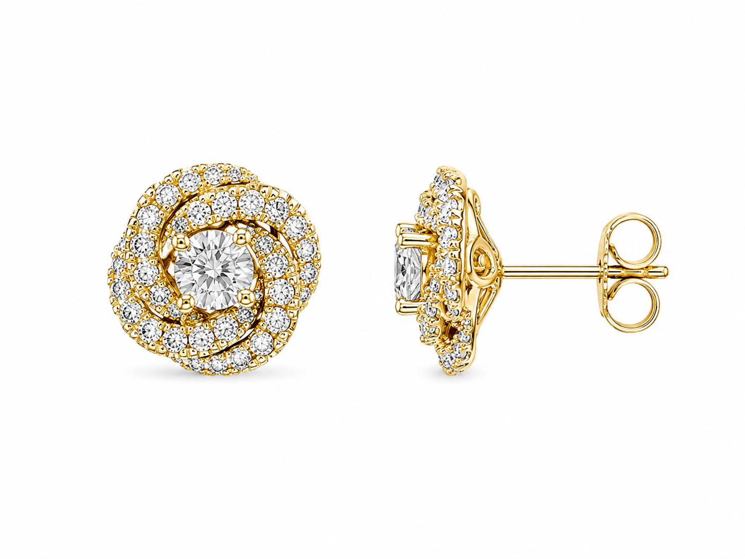 Flower diamonds stud