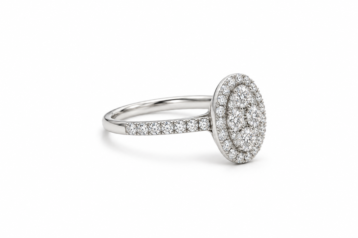 XL Illusion Oval Diamond Ring