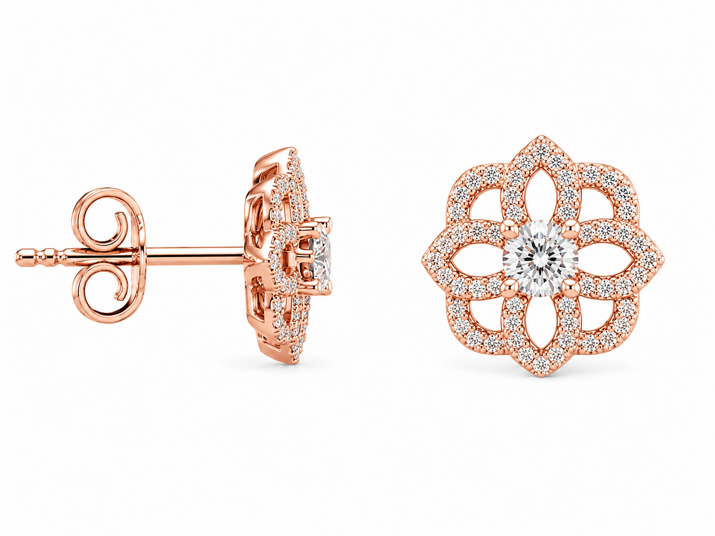 Flower Diamonds Stud