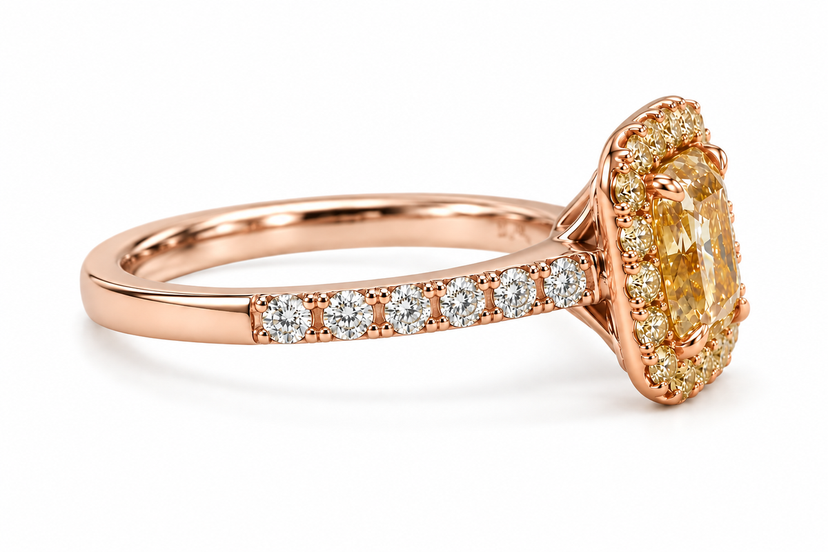 Radiant Yellow Diamond Ring