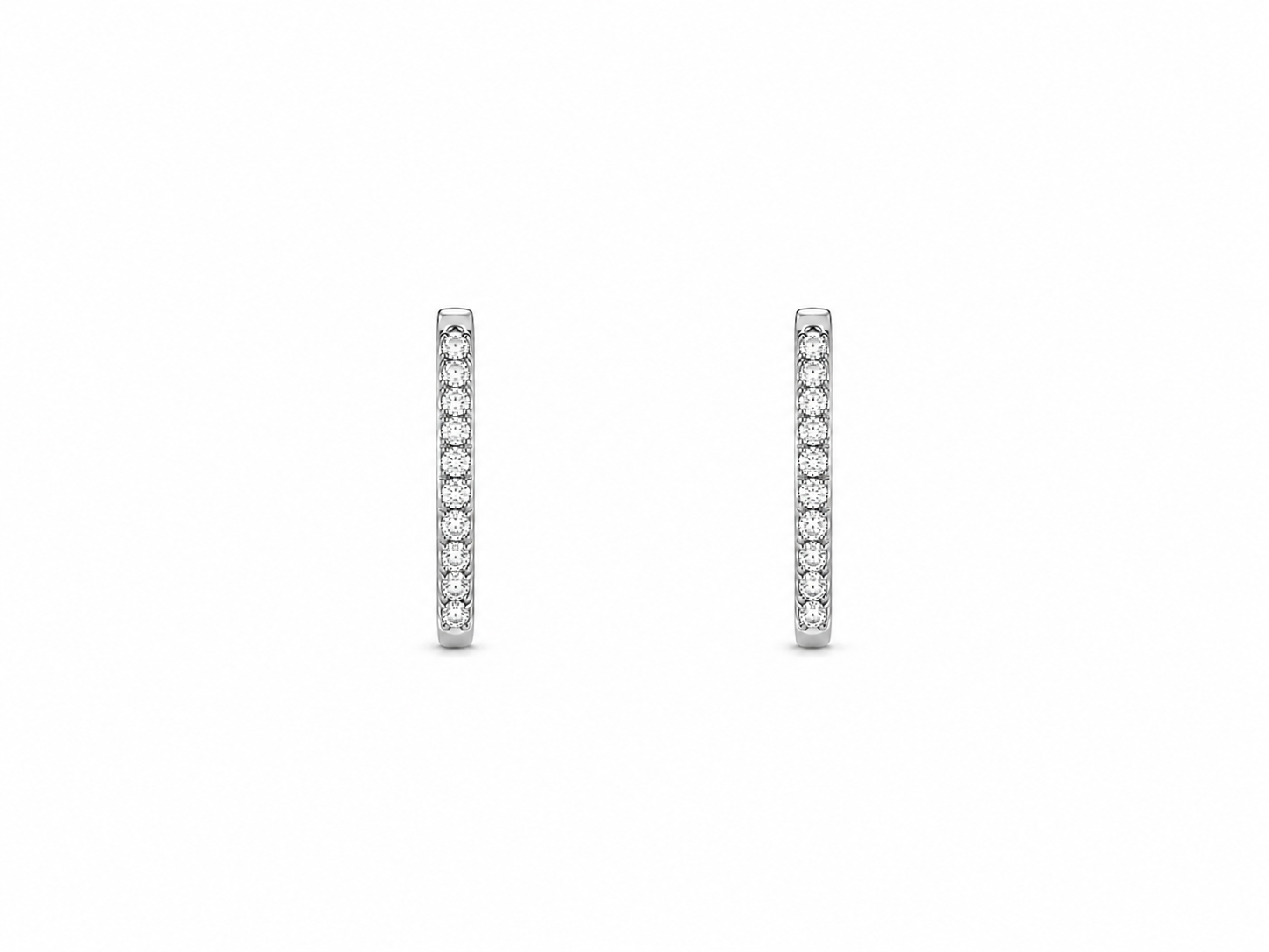 Classic Pavé Diamonds Hoops