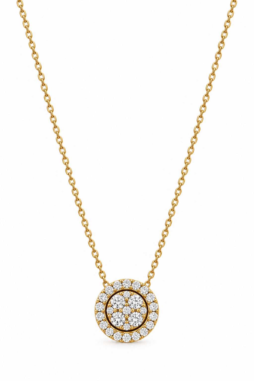 Halo Classic Diamond Necklace