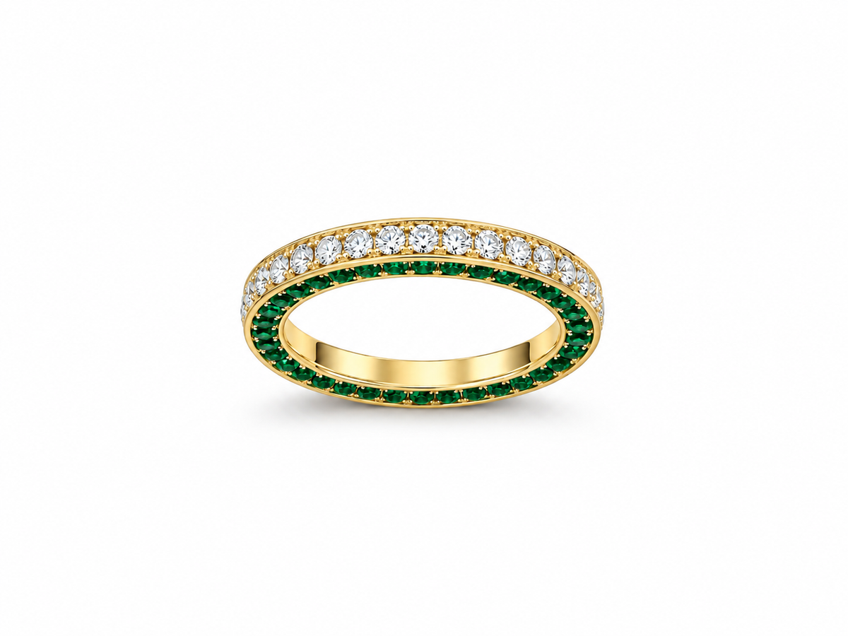 Diamond & Emerald Eternity Ring