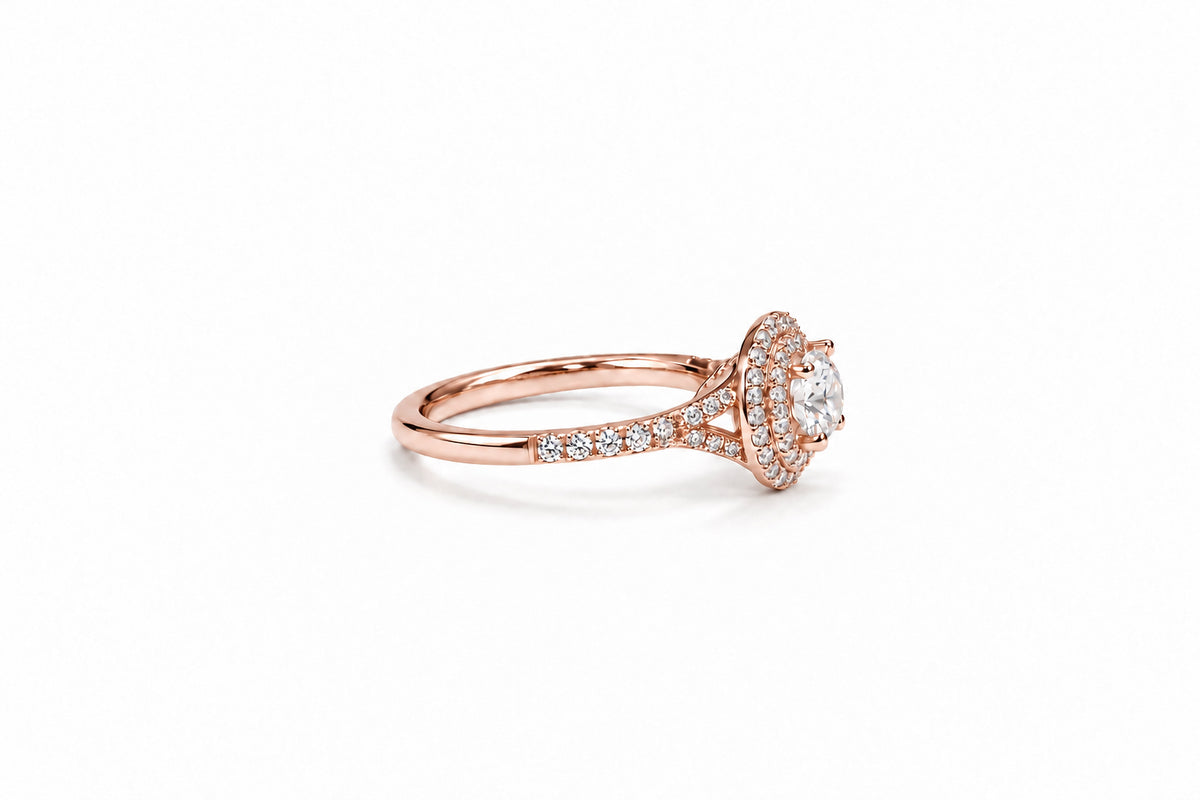 Double Halo Diamond Ring