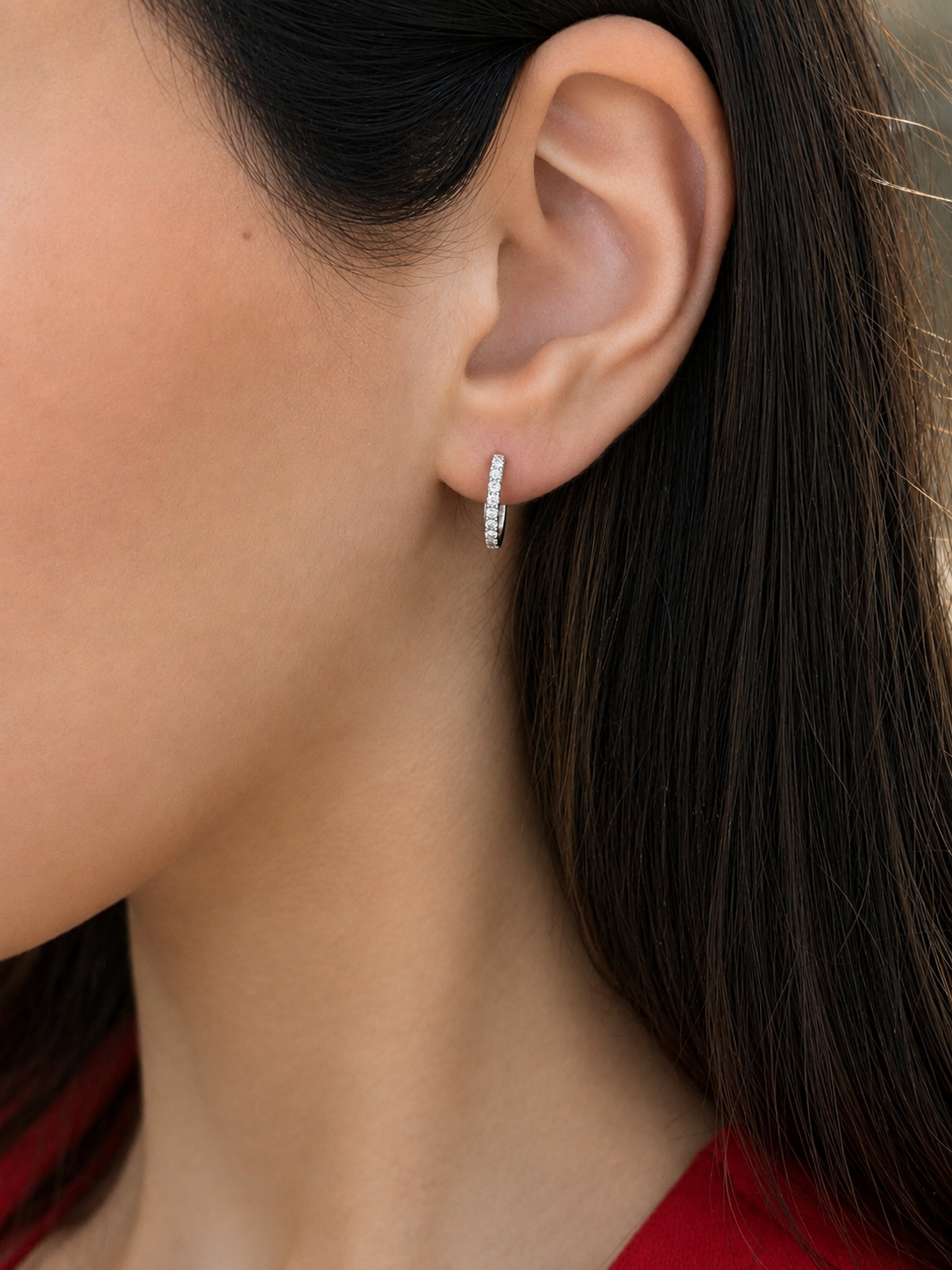 Classic Pavé Diamonds Hoops