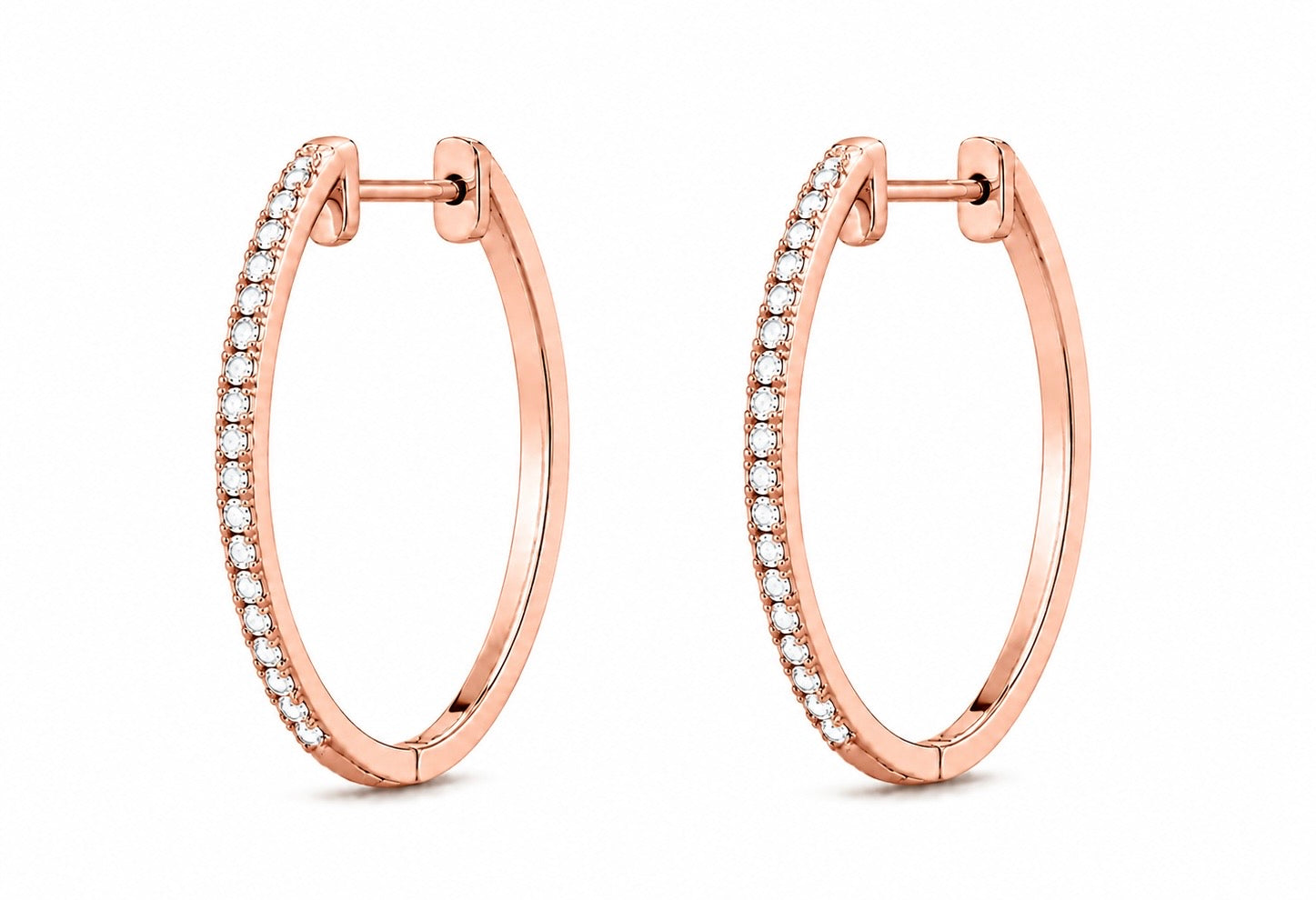 Classic Thin Diamond Hoops