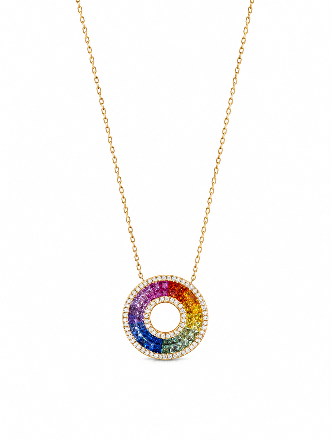 Circle Rainbow Necklace