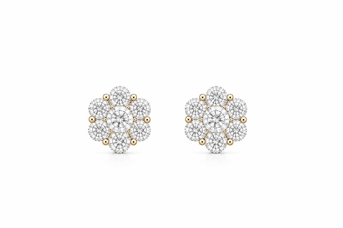 Flower Diamond Studs