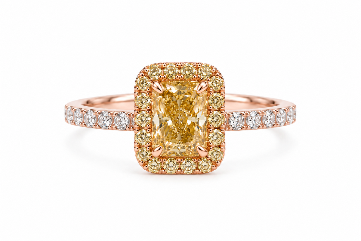 Radiant Yellow Diamond Ring