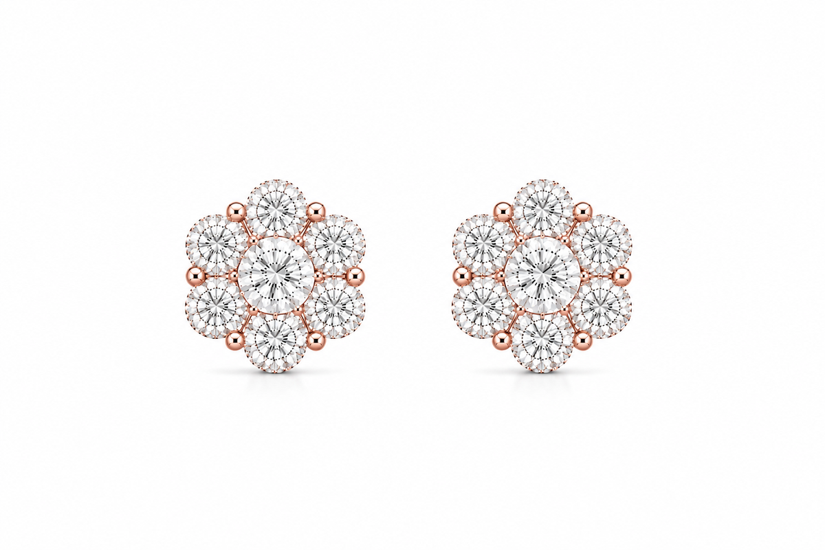 Flower Diamond Studs