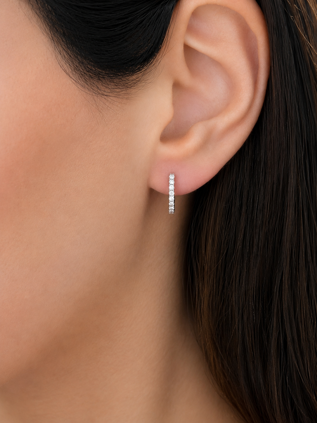 Classic Pavé Diamonds Hoops