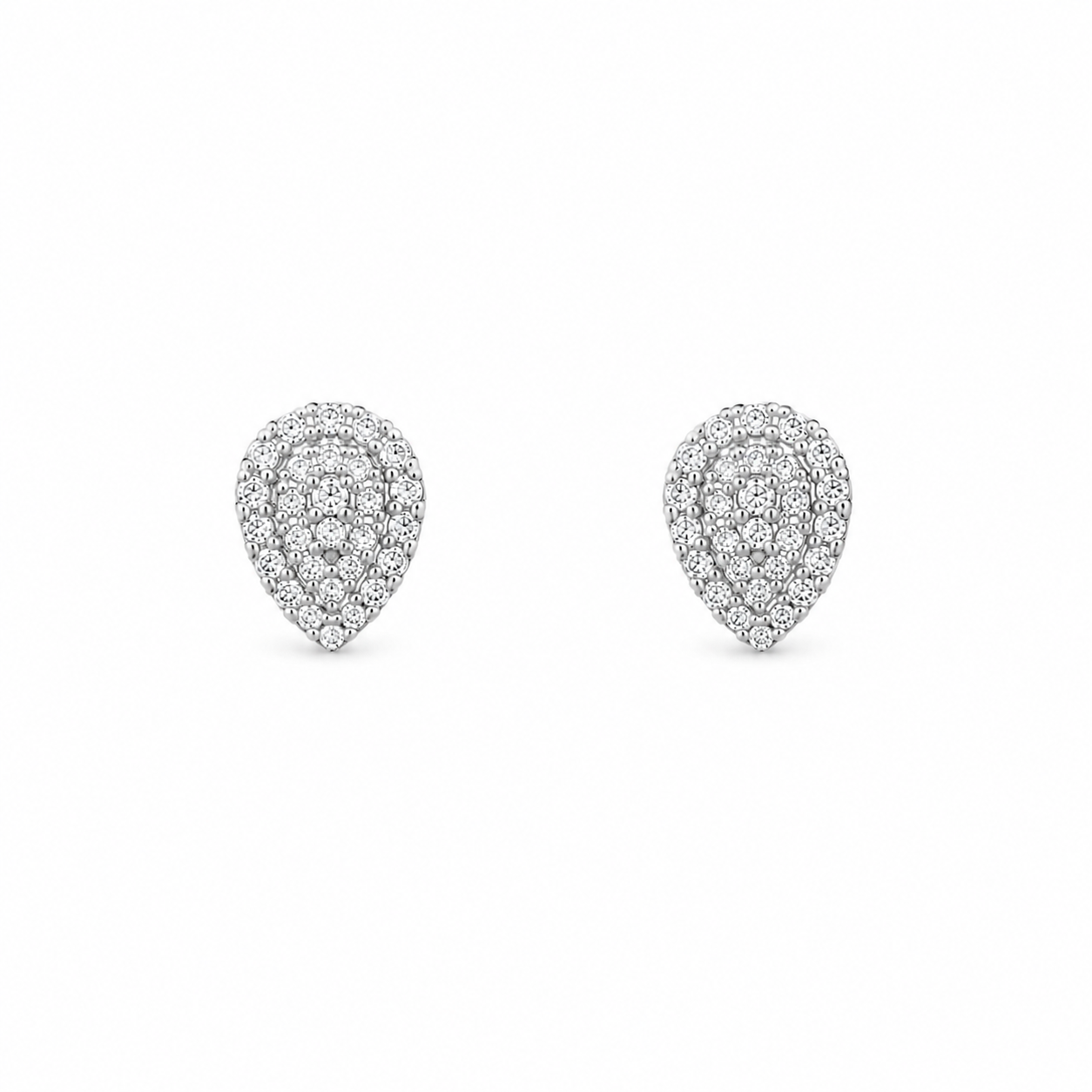 Drop Pear Studs Diamond Earrings