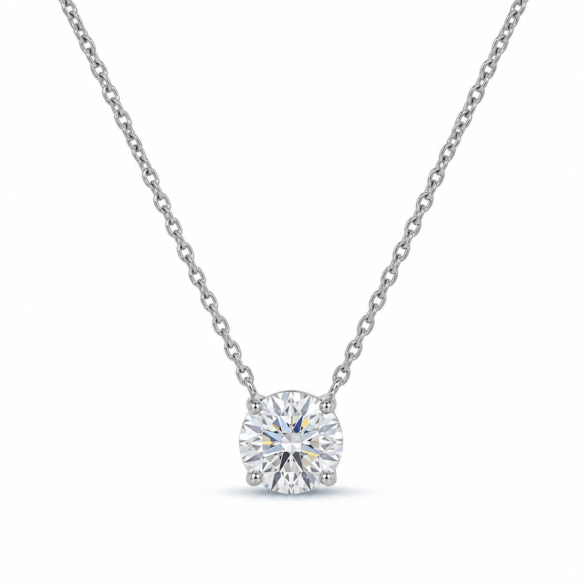 Collier solitaire 0,75 ct