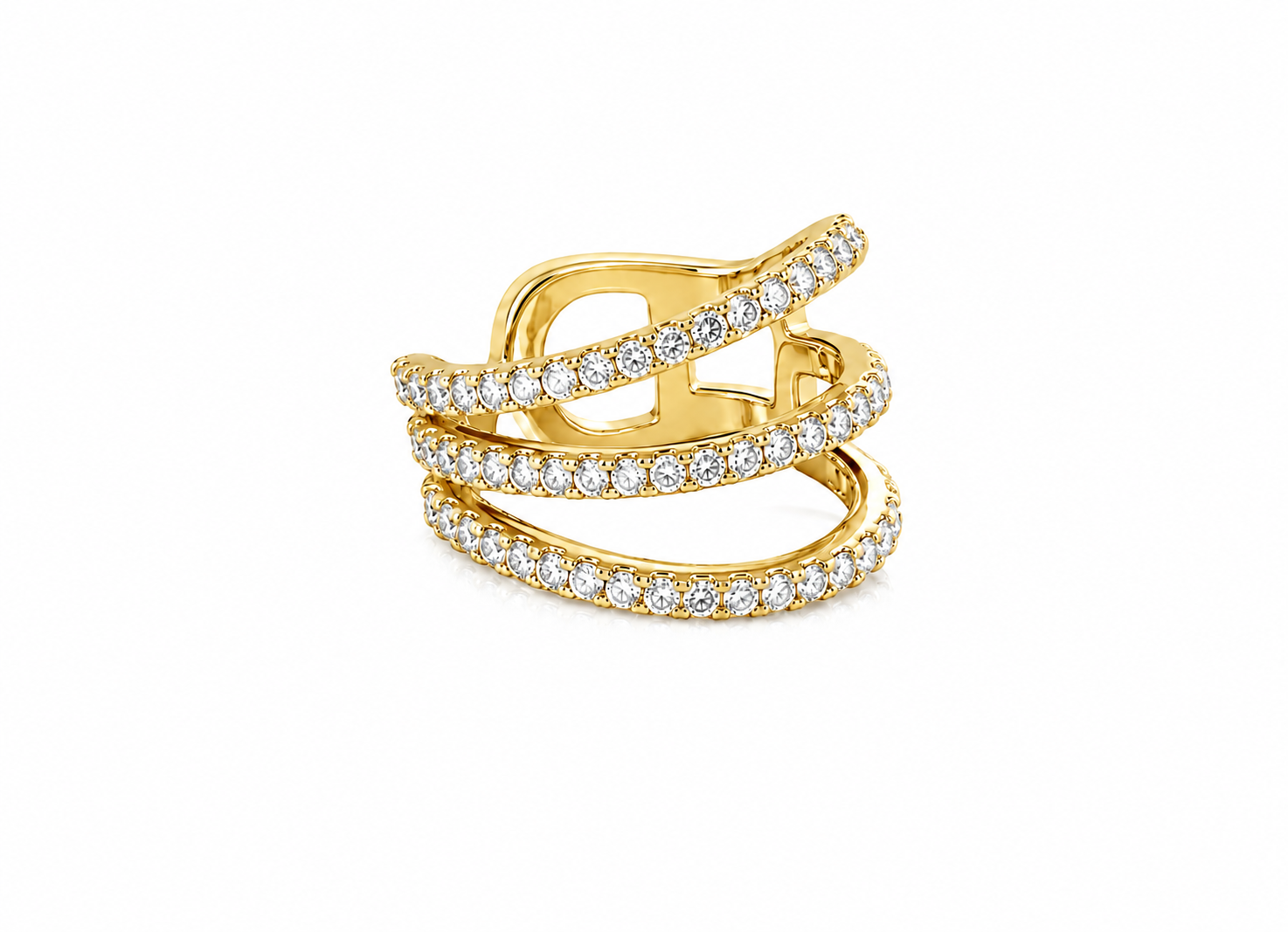 Triple Diamond Earrcuf