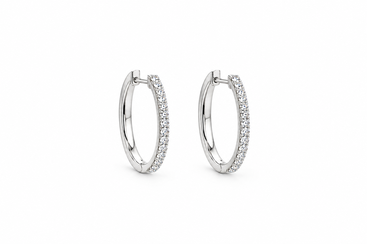 Oval Shape Hoops - 0.50ct