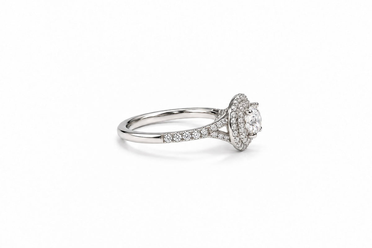Double Halo Diamond Ring