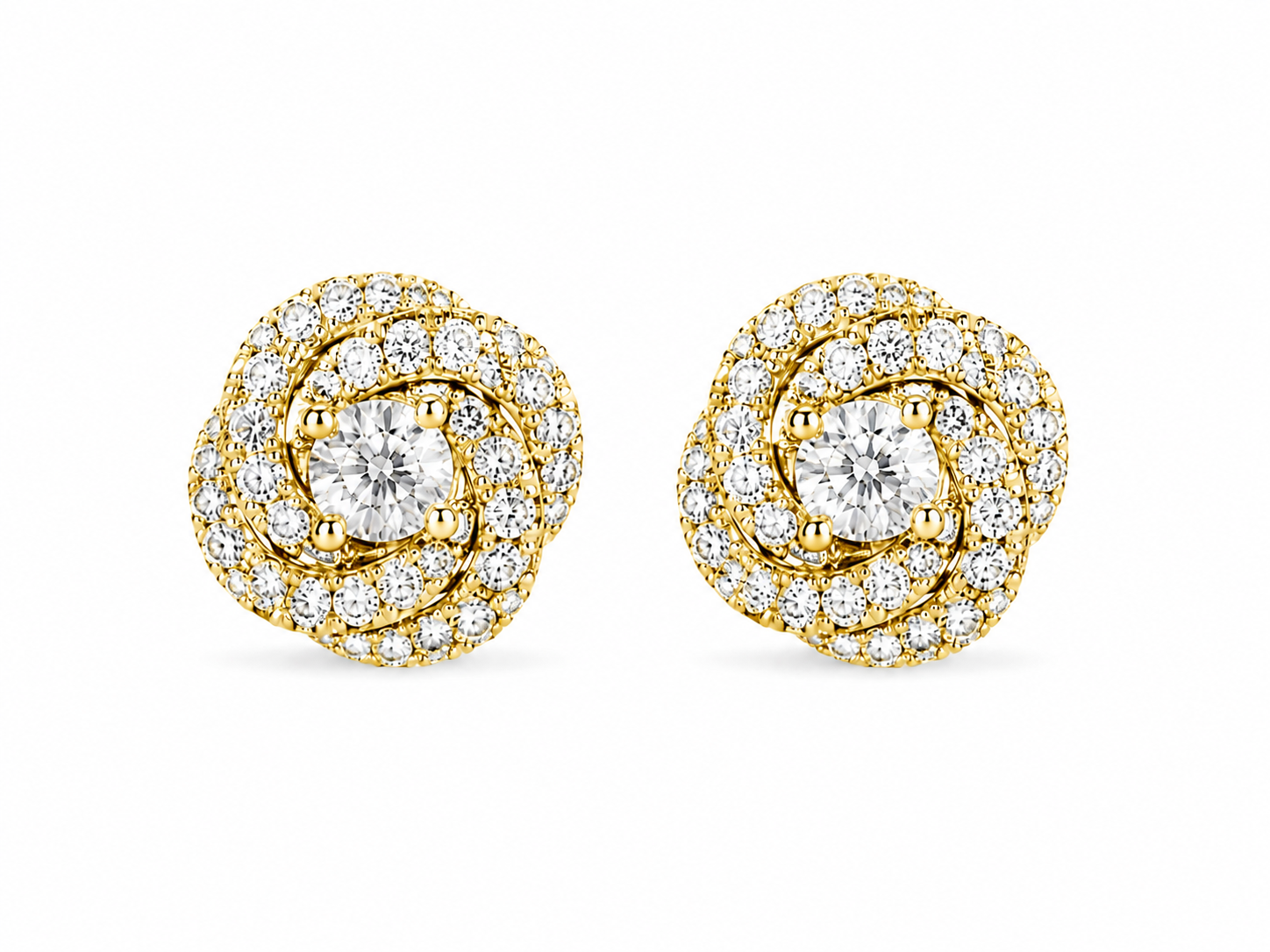 Flower diamonds stud