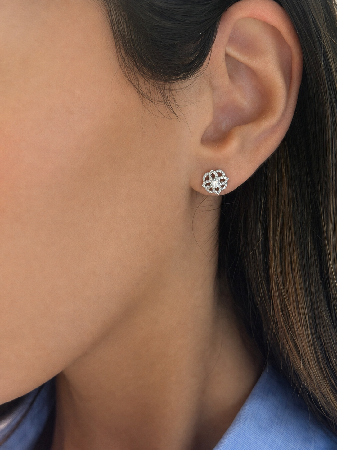 Flower Diamonds Stud