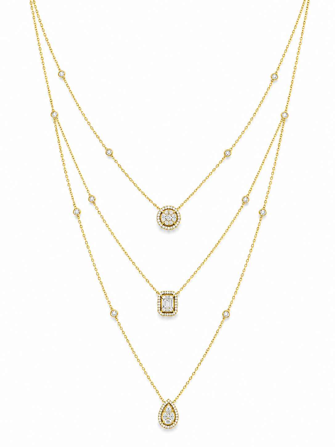 Fancy Trio Mix Necklace