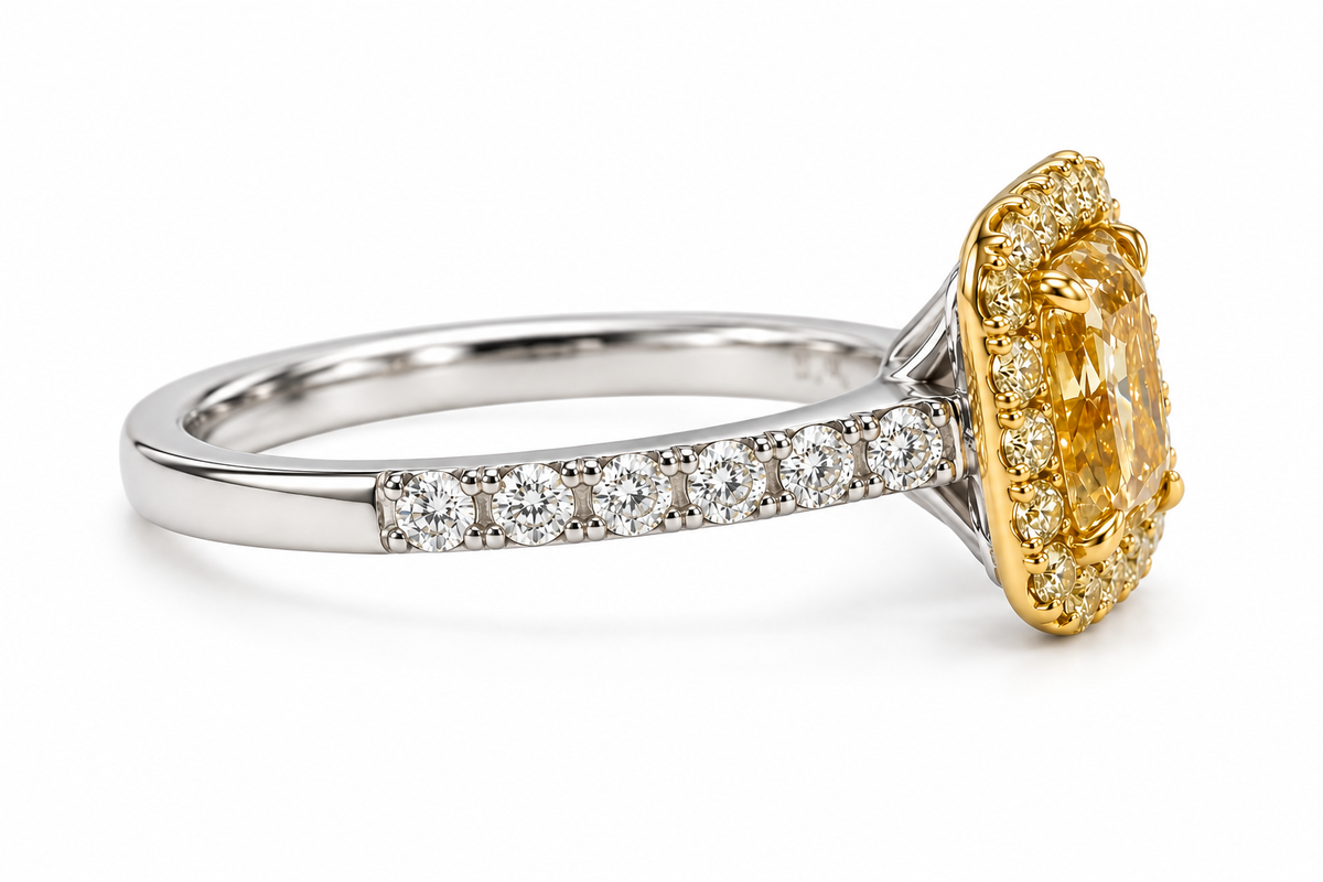 Radiant Yellow Diamond Ring