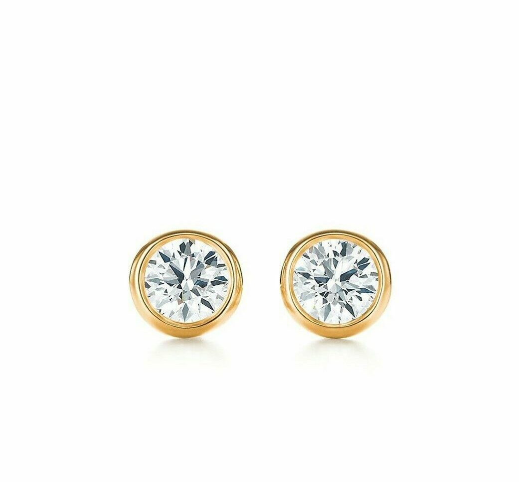 Puces d'oreilles solitaires serties clos