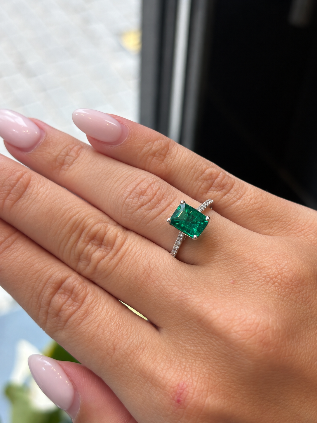 Emerald Solitaire Ring