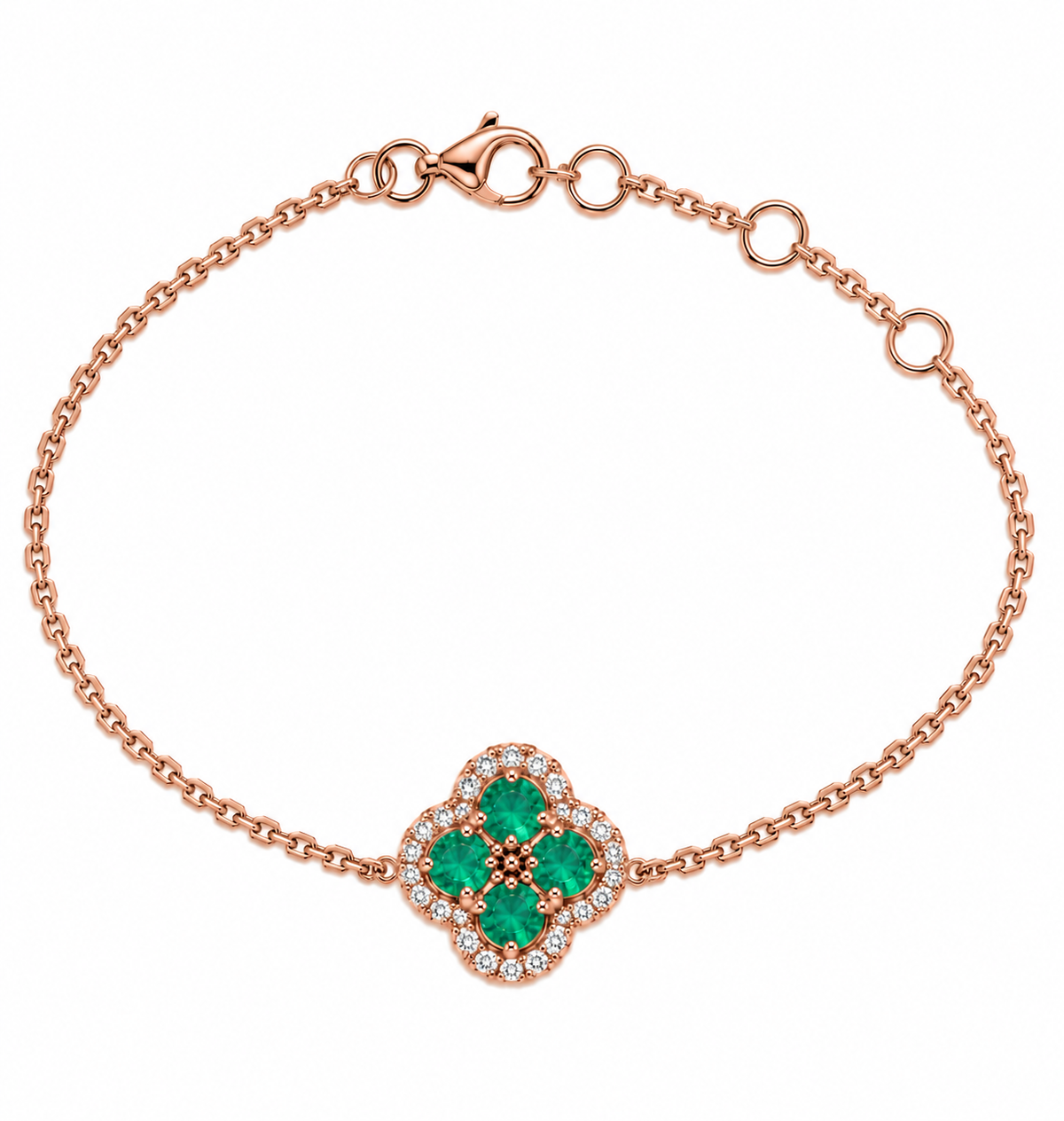 Emerald Clover Bracelet