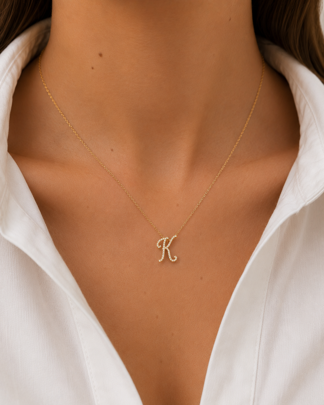 Script Initial Necklace