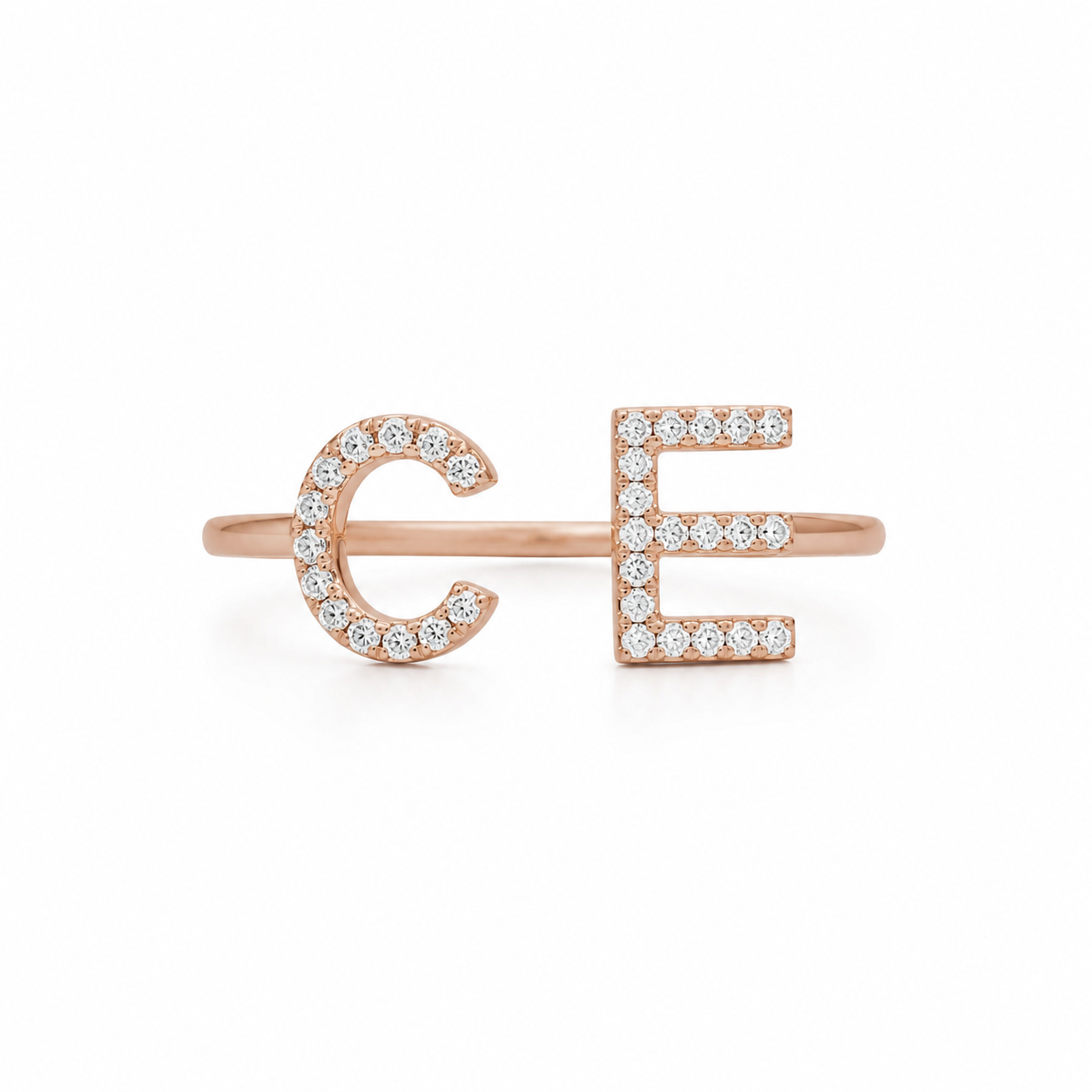 XL Double Initial Ring