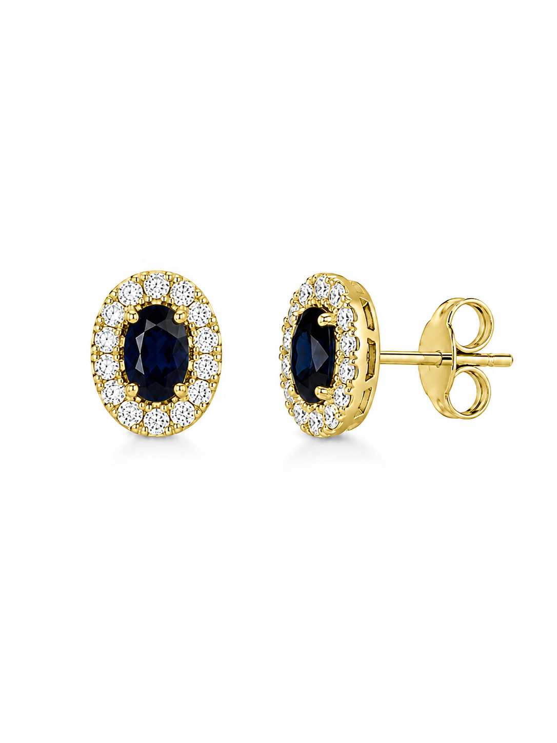 Oval Sapphire Studs
