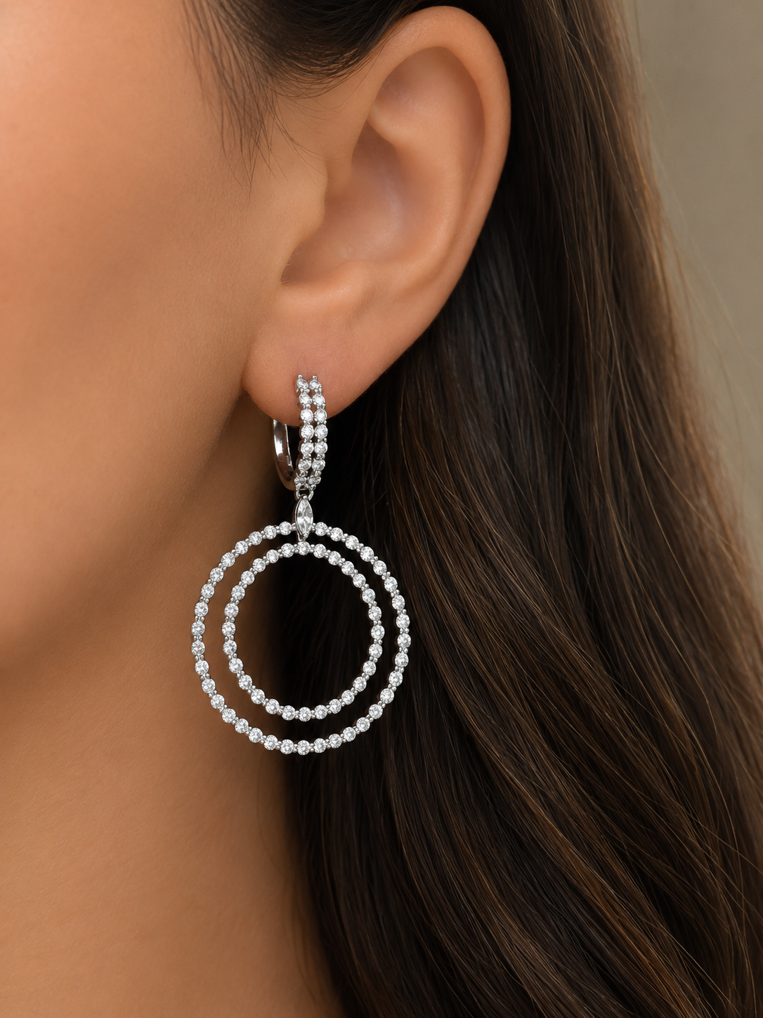 Double Halo Earrings