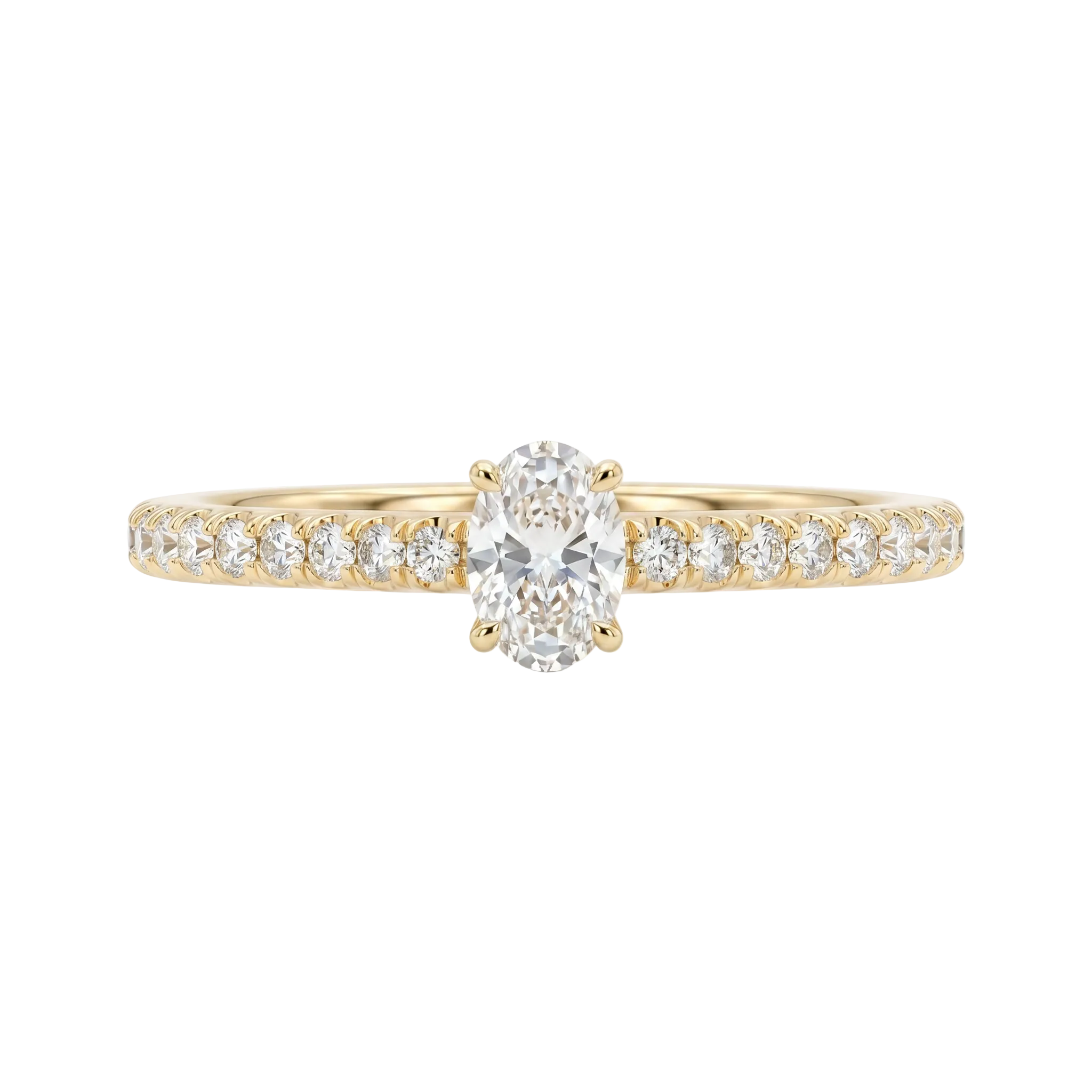 Cathedral Oval Cut Ring