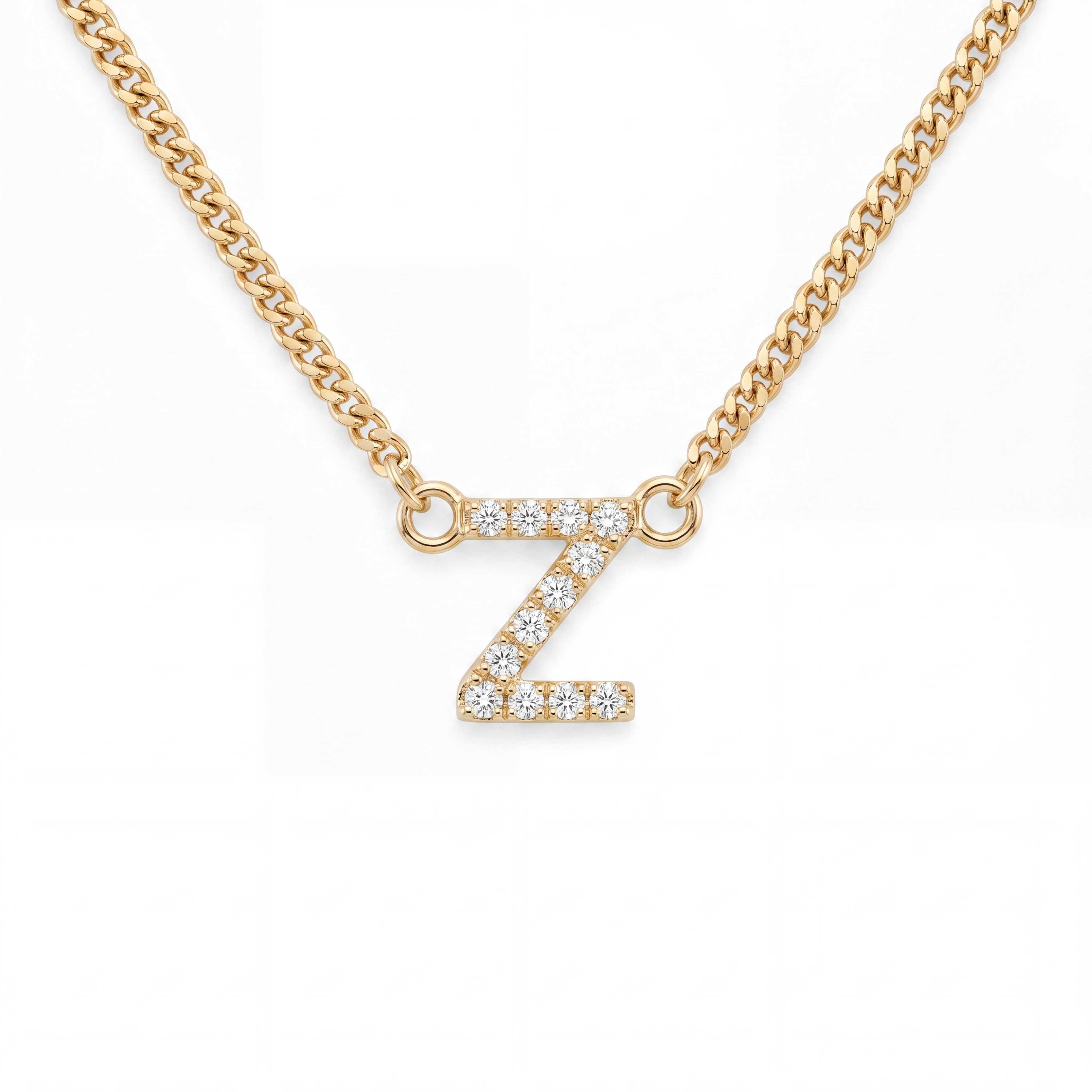 Curb Initial Necklace
