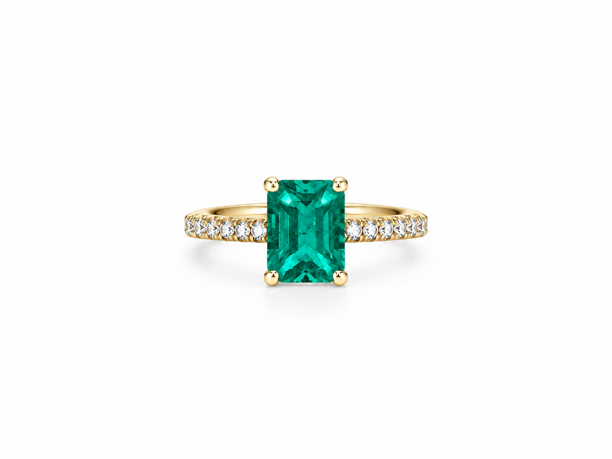 Emerald Solitaire Ring
