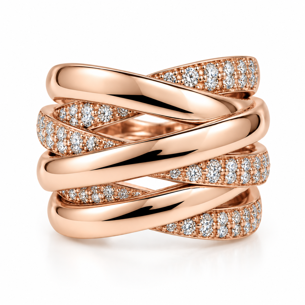 Entwined Diamond Ring